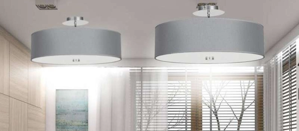 Plafon LAMPA sufitowa 6532 Nowodvorski klasyczna OPRAWA abażurowa okrągła szara