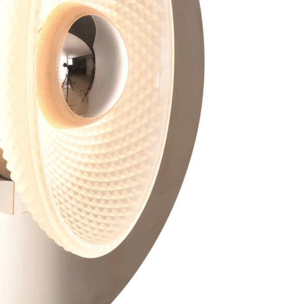 Szklany kinkiet naścienny Diop MB2293-1M-3BGT LED 8W 3000K złoty