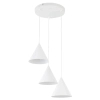 Stożkowa lampa wisząca CONO 10012 potrójna biały