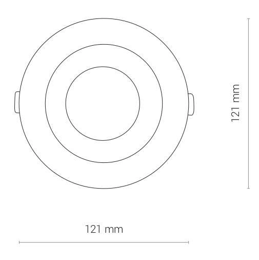 Sufitowa LAMPA wpust KEA 8772 Nowodvorski łazienkowa OPRAWA wpust LED 20W 4000K metalowy IP44 biały