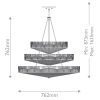 Rattanowa lampa wisząca Ophelia QN-OPHELIA-13P-BK-BK ażurowa czarna