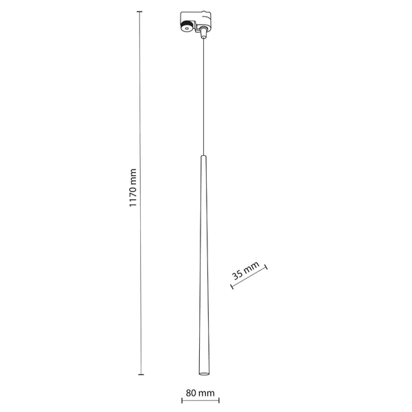 Lampa zwis sopel do systemu szynowego 3-fazowego Tracer 5750 TK Lighting złota
