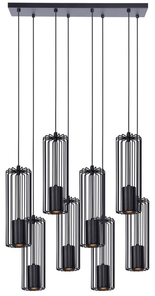 Wisząca lampa Falcon K-4933 kaskada nad łóżko czarna