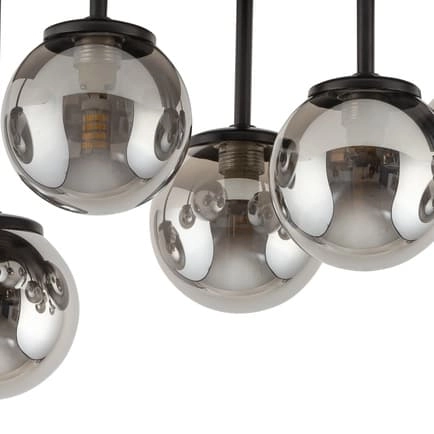 Plafon kule modernistyczny Tulia 33492 Sigma wielopunktowy czarny szary