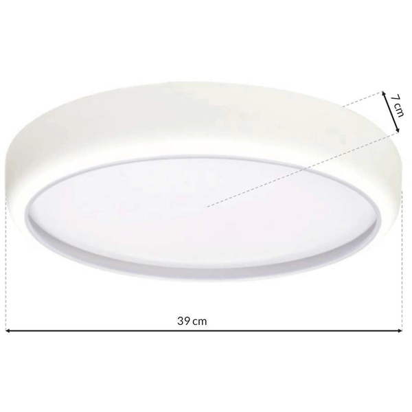 LAMPA sufitowa GEA ML6393 Milagro metalowa OPRAWA okrągła LED 36W 3000K - 6000K plafon biały
