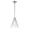 Łańcuchowa lampa wisząca Elmore QN-ELMORE-P-PC szklany stożek chrom