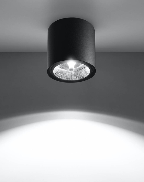 LAMPA sufitowa SL.0697 metalowa OPRAWA spot natynkowy tuba downlight czarny