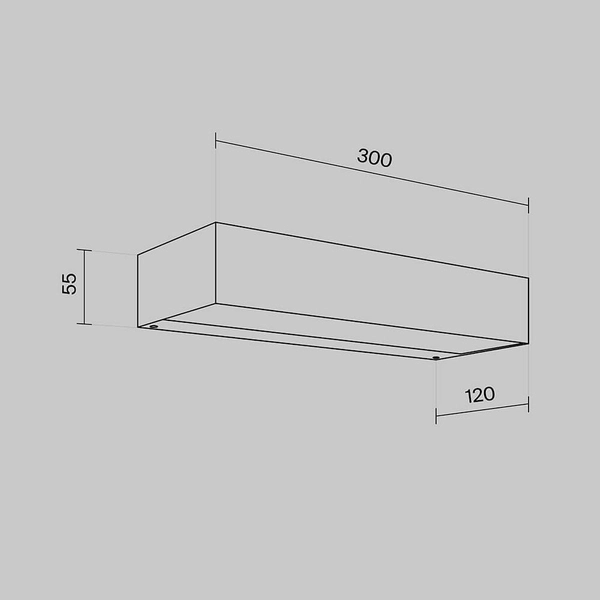 Prostokątna lampa naścienna Lot O428WL-L20W3K LED 20W 3000K IP65 biała