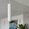 Potrójna wisząca lampa KARBON SL.1537 podłużna ryflowana biała