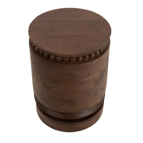 Brązowy stolik kawowy MOKA MM001501100401 drewniany do salonu 35cm