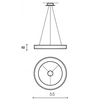 Lampa zwisowa Sovana AZ2727 LED 50W 3000-6500K metalowa okrągła biała