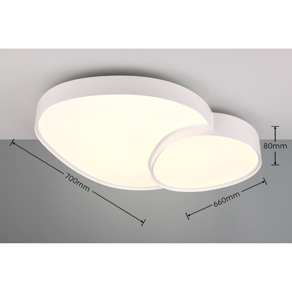 Ledowa lampa natynkowa Rise 647519231 do LED 51W 2700-6500K do holu biała
