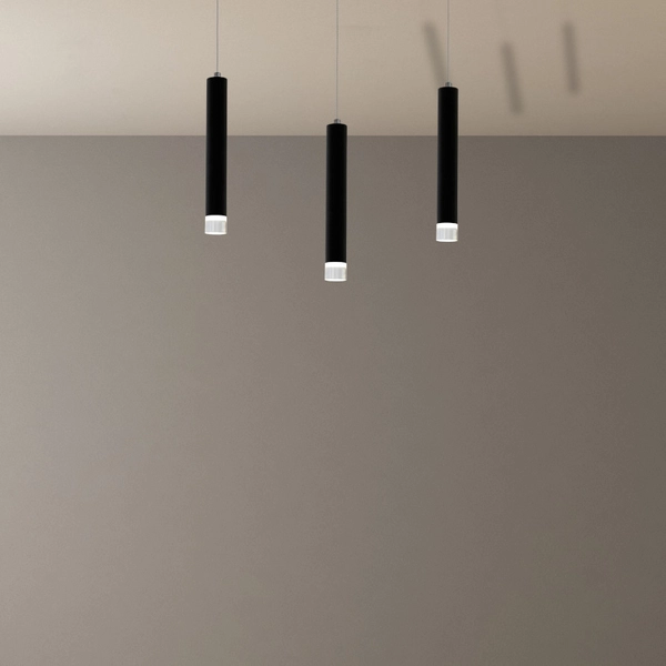 Listwa LAMPA wisząca CARBON ML183 Milagro metalowa OPRAWA zwis LED 15W 4000K sufitowa tuby czarne