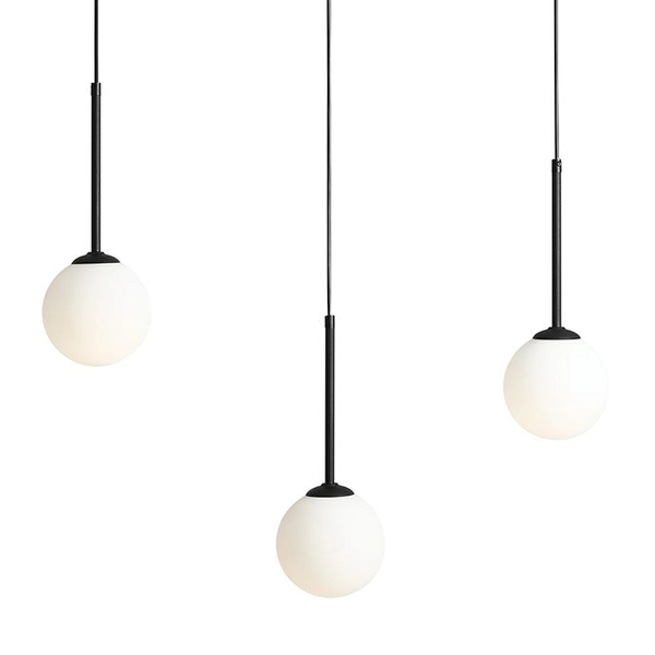 Wisząca lampa na listwie Bosso 1087E_1 Aldex nowoczesna biała czarna