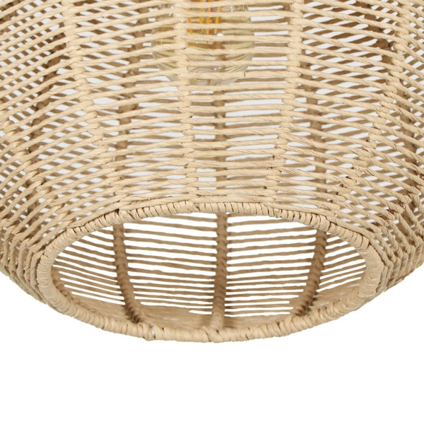 Salonowa lampa wisząca JANNE 366790136 pleciona japandi beżowa