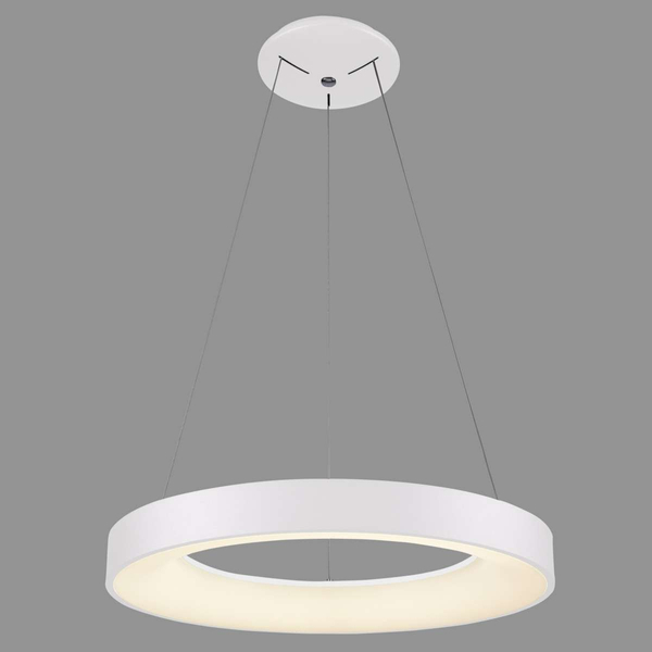 LAMPA wisząca GIULIA 5304-840RP-WH-3 Italux okrągła OPRAWA metalowy zwis LED 40W 3000K pierścień ring biały