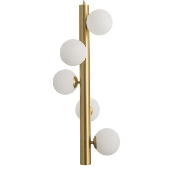 Sypialniana lampa wisząca AKLIN LE41792 kule złoty biały