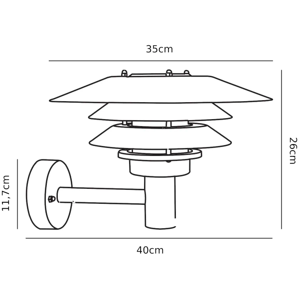 Kinkiet elewacyjny Veno 10600625 do ogrodu IP54 miedziany