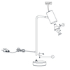 Stołowa LAMPKA stojąca VANTOS DL132512400 Trio metalowa LAMPA regulowana tuba biurkowa loft czarna