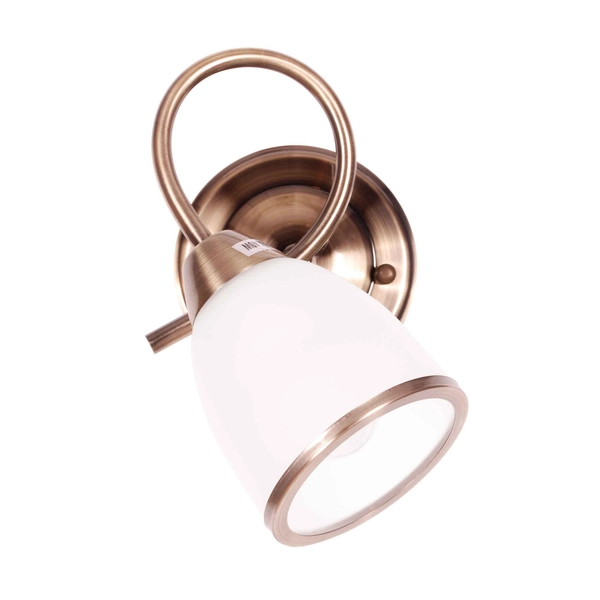 Pokojowy kinkiet vintage Samira K-JSL-8090/1W AB patyna biały