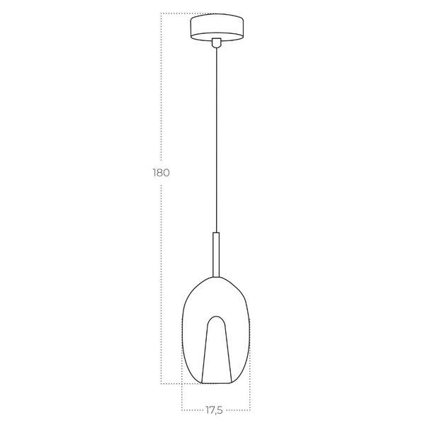 Wisząca lampa GRACE AZ6272 Azzardo do sypialni przezroczysta biała