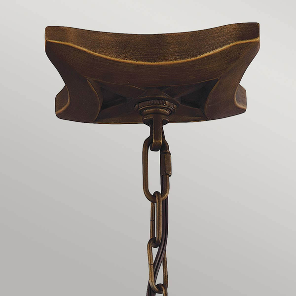 Metalowa lampa wisząca Yarmouth FE-YARMOUTH-6P retro mosiądz