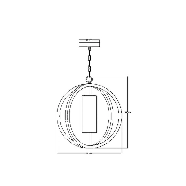 Wisząca lampa drewniana Allier FE-ALLIER-P-S-LW Feiss okrągła brązowa