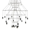 Lampa wisząca modernistyczna LINEA ST-5961-20 czarna metalowa G9 20-punktowa do salonu