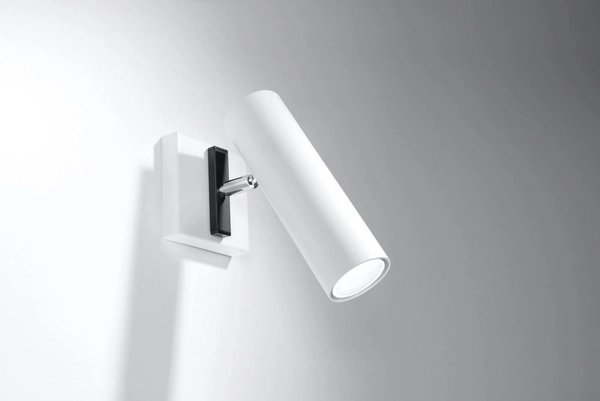 Kinkiet LAMPA ścienna SL.0494 metalowa OPRAWA tuba biała