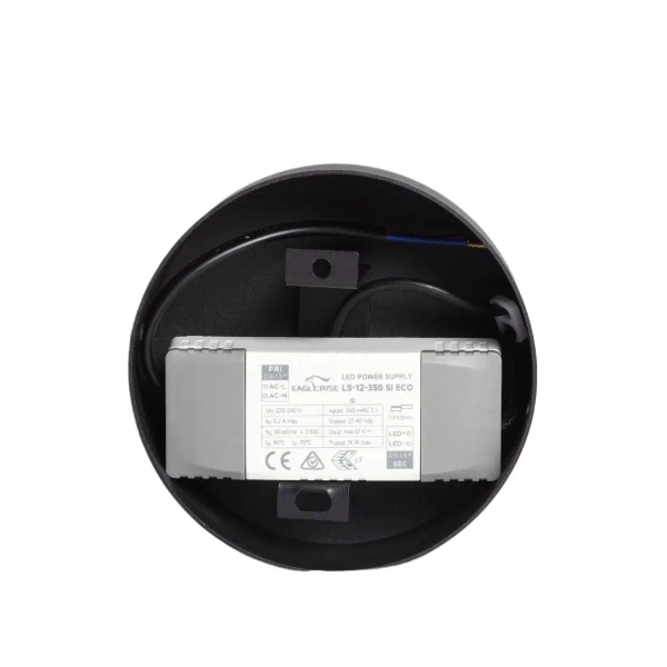 Lampa wisząca metalowa Rotonde ABR-LWO-RTO-10W-BZ LED 10W biała czarna