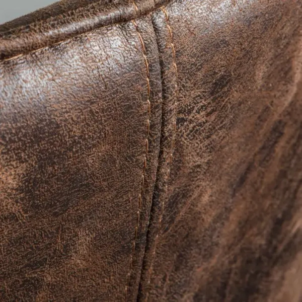 Krzesło skórzane Newton 5056272086988 czarne brązowe