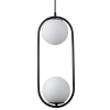Zwisowa lampa COSTA DUO DP0002-2 black Step szkło metal ramka czarna