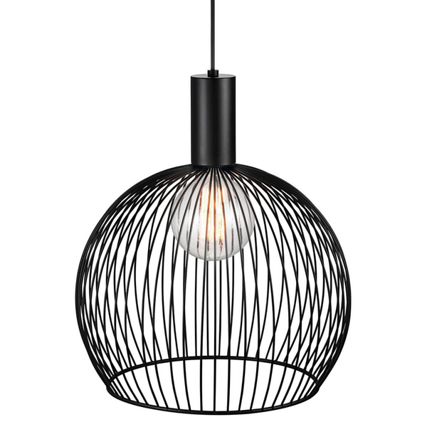 Lampa wisząca druciana kula Aver 84253003 industrialna czarny