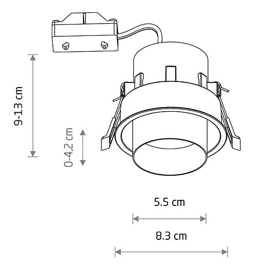Lampa sufitowa okrągła Mono Slide 10795 Nowodvorski podtynkowa oczko biała