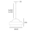 Sypialniana lampa wisząca Coburg P04760BR Cosmolight okrągła czarny mosiądz