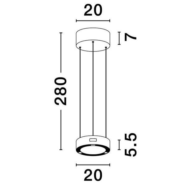 Wisząca lampa nad stół ALMAY LE44606 LED 24W 3000K pierścień biały
