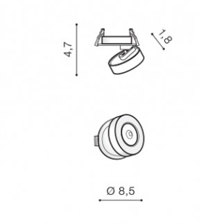 Lampa wpuszczana Frida AZ4526 LED 7W 4000K do zabudowy biała