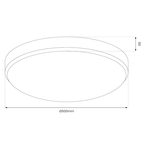 Salonowy plafon sufitowy Maya ML1831 LED 36W 4000K okrągły czarny