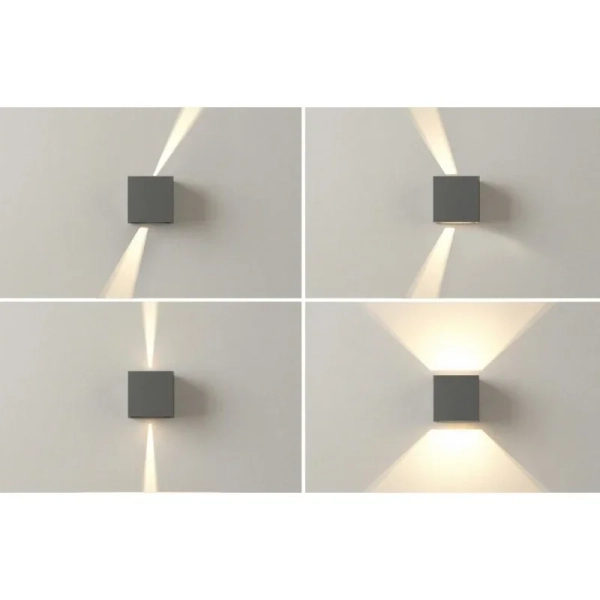 Zewnętrzna lampa ścienna GAMBINO grafitowa AZ7093 1xLED 19W 4000K IP65