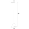 Stożkowa lampa wisząca Sakura P0547 Maxlight Select drewniana jasny brąz