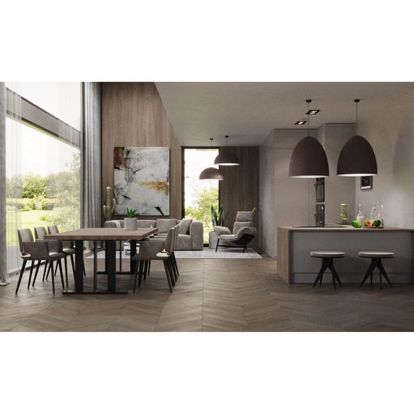 Regulowana lampa zwisowa Gandra 5040 Shilo do jadalni brązowa