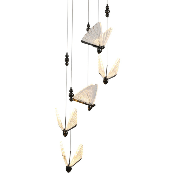 Ledowa lampa wisząca Bee MP0090-5 black Step 20W 3000K pszczoły czarna