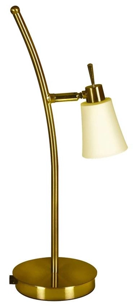 Retro lampa biurkowa Kroton 33-88942 stojąca biała patyna