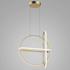 Geometryczna LAMPA wisząca CERRILA PND-29772750-3A-BK Italux metalowa OPRAWA zwis LED 48,6W 3000K art deco ring czarny biały