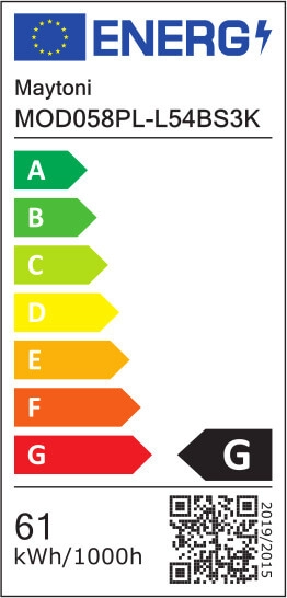 Metalowa wisząca lampa Rim MOD058PL-L54BS3K LED 61W mosiądz