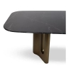Stół ESSENZA MM001501100385 czarny złoty dekor marmuru metal 240x120cm