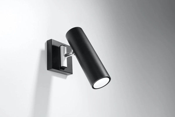 Kinkiet LAMPA ścienna SL.0498 tuba OPRAWA metalowa czarna