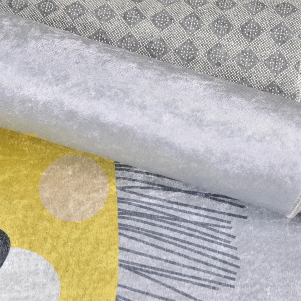 Tkaninowy dywan Lew 322852 do pokoju dziecięcego szary żółty