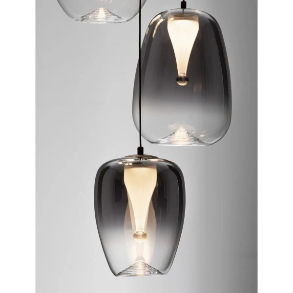 Wisząca lampa do salonu JAREVIA LE45123 LED 18W 3000K kaskada szara