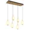 Wisząca lampa nad stół Ewald 15217-6 LED 40W 3000K kule mosiądz